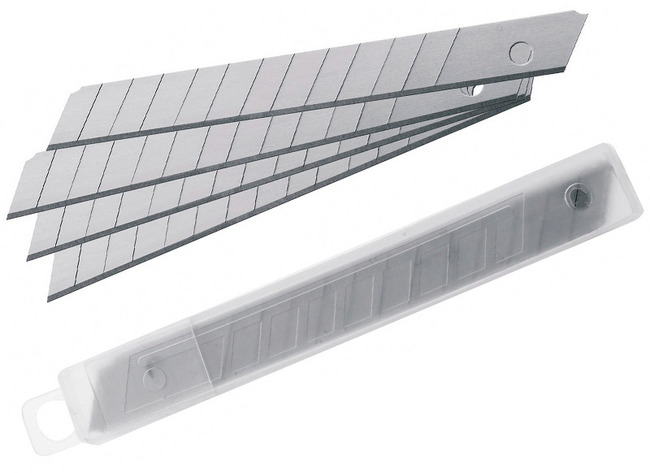 Snijmes - breekmes - cutter - vervangmesjes - 0,9 cm - set van 10