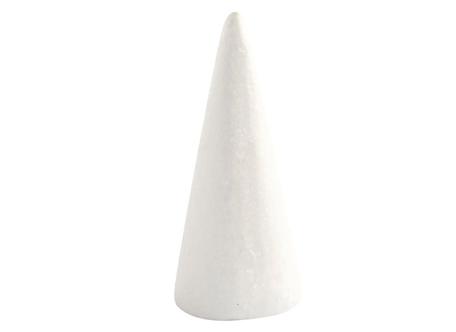 Frigolite - polystyrène - cône - 9 x 20 cm - pièce