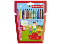 Stiften - kleurstiften - Stabilo Trio A-Z - set van 12 assorti