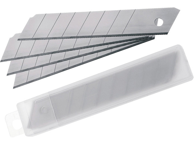 Snijmes - breekmes - cutter - vervangmesjes - 1,8 cm - set van 10