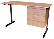 LEERKRACHTENDESK - ENKELE METALEN POTEN LUXE