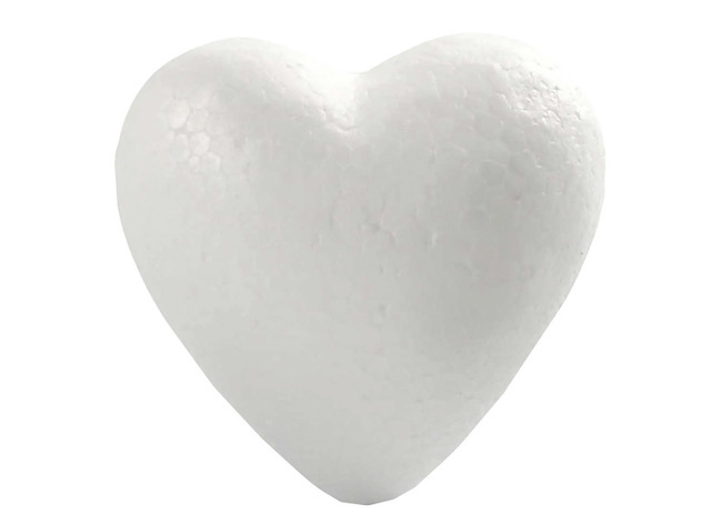 Frigolite - polystyrène - coeurs - pleins - set de 25