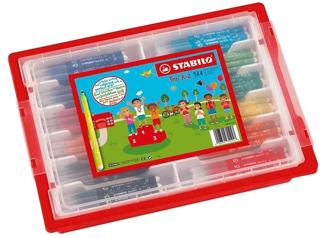 Stiften - kleurstiften - Stabilo Trio A-Z - 12 x 12 kl - voordeelpakket - set van 144 assorti