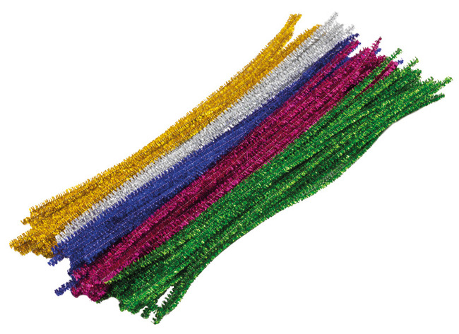 FIL CHENILLE - COULEURS MÉTALLIQUES - SET/100