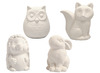Spaarpot - terracotta - aardewerk - bosdieren - set van 4 assorti