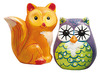 Spaarpot - terracotta - aardewerk - bosdieren - set van 4 assorti