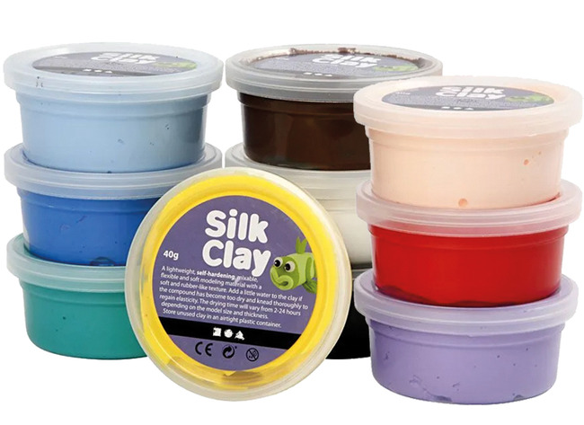 Modelage - pâte à modeler - Silk Clay - set de 10 x 40 g assortis