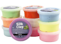 Boetseerklei - Silk Clay Basic 2 - boetseren - set van 10 x 40 g assorti