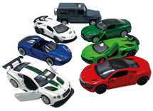 Voertuigen - Super Cars - metaal - medium - set van 8 assorti