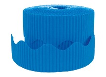 Randtrimmers - karton - decoratie - blauw - set van 6 assorti