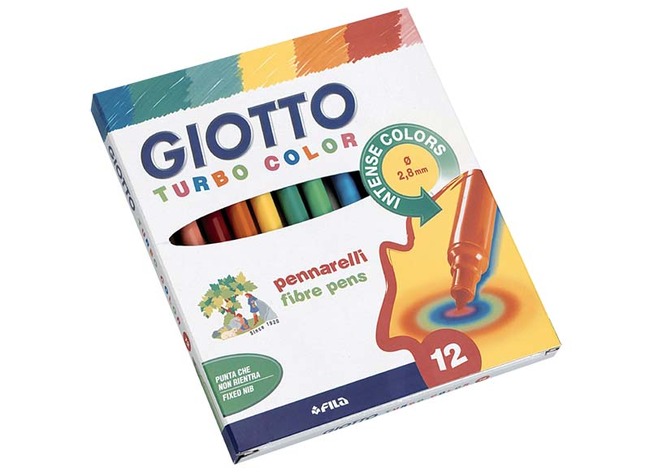 Kleurstiften - Fijn - Giotto - Turbo - Assortiment Van 12kl