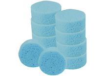 Schmink - sponzen - MiKimFX High Density Spons - schminkspons - rond - blauw - synthetisch - afwasbaar - 6 x 3 cm - set van 10