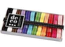 Lint - cadeaulint - stof - verschillende kleuren - set van 12 assorti