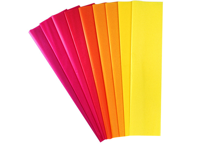 Zijdepapier - 50 X 75 Cm - Warme Kleuren - Assortiment Van 20