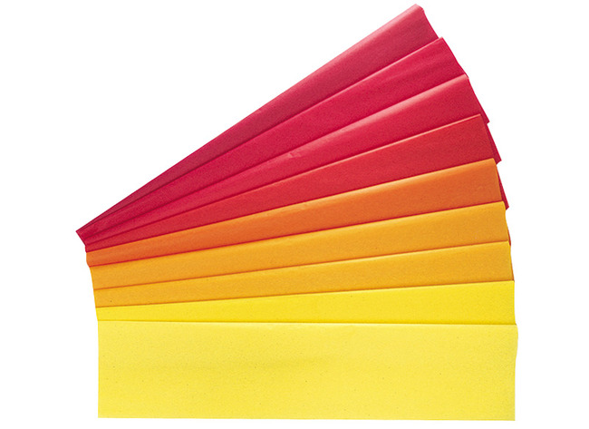 Zijdepapier - warme kleuren - 50 x 75 cm - set van 20 assorti