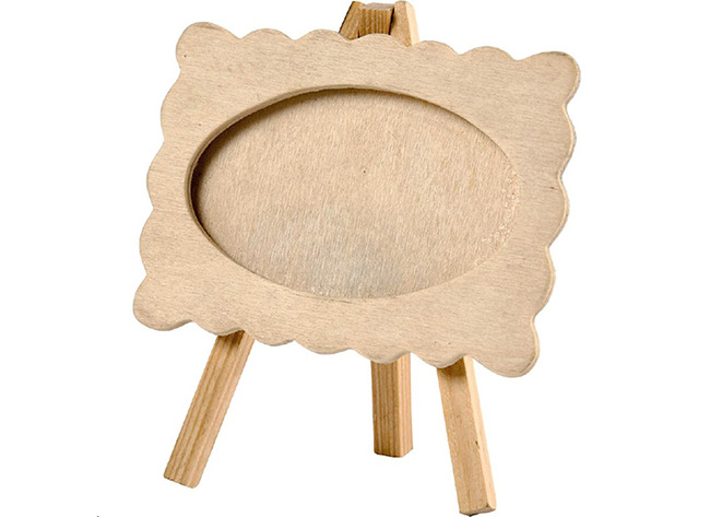 Fotokaders - fotolijst - hout - op ezel - ovaal - set van 10