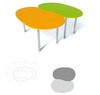 TAFEL - PEBBLE - 140 X 90 CM