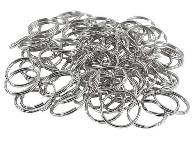Sleutelhangers - gebroken ringen - 20 mm - set van 100