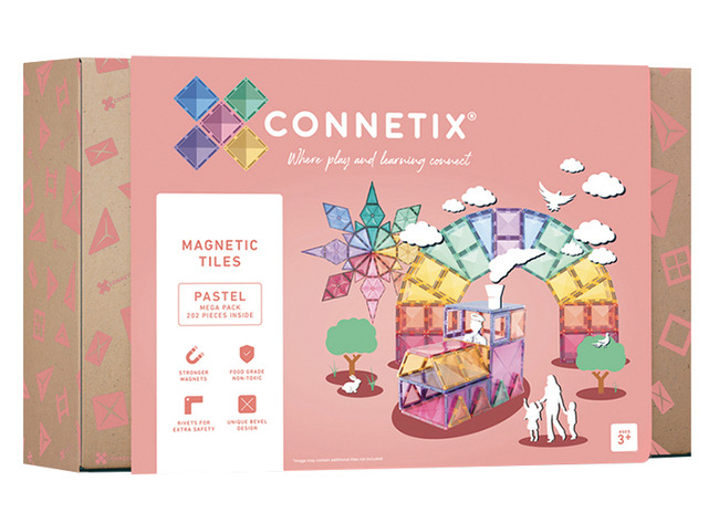 Bouwset - Connetix Pastel Mega Pack - magnetisch - set van 202 assorti