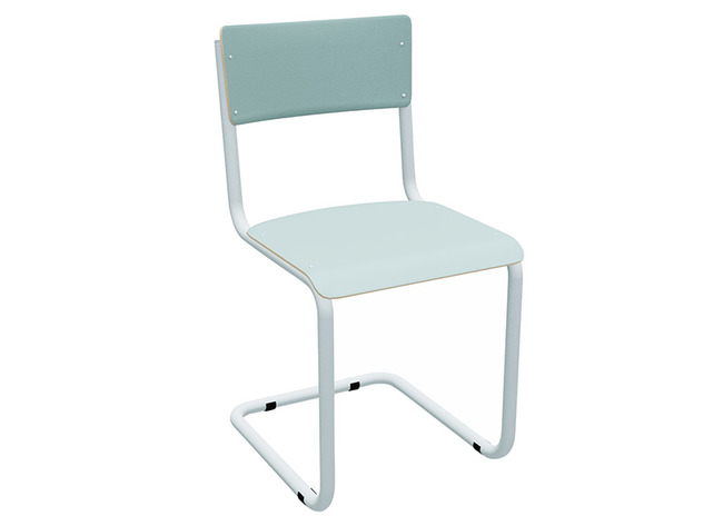 CHAISE COLLEGE UNICOLORE -  PIED TRAINEAU