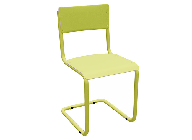 Stoel - College - Unikleur - Sledepoot - groen - per stuk
