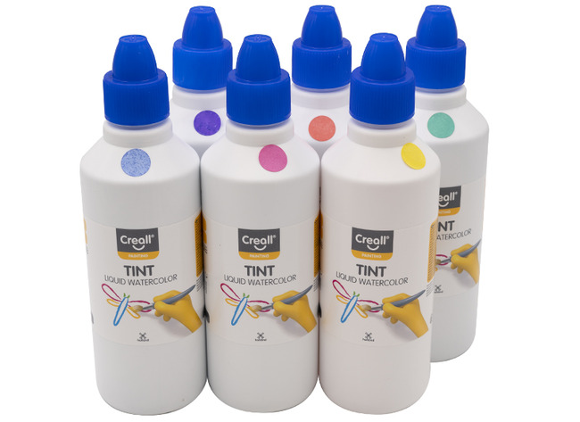 Verf - waterverf - Creall Tint - 6 x 500 ml - set van 6 assorti