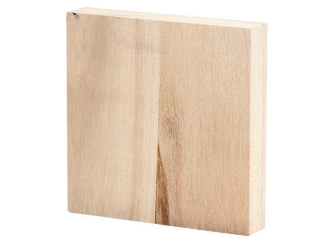 Icoon - hout - vierkant - kunstwerk - per stuk