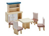 Poppenhuis - eetkamer - PlanToys - Orchard - hout - per set