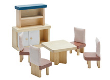 Poppenhuis - eetkamer - PlanToys - Orchard - hout - per set