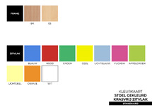 Stoel - Krasvrij Kunststof Zitvlak - Zithoogte 42 Cm - Gekleurd - zithoogte 42 cm - onderstel esdoorn - zitoppervlak groen - per stuk