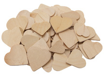 Vormen - hout - harten - set van 60
