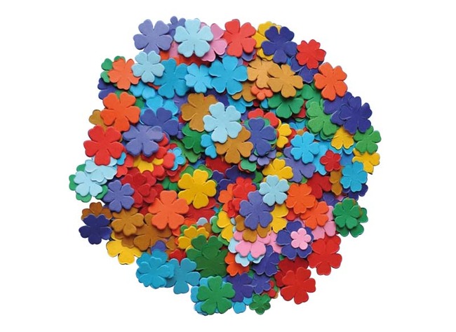 Figuren - bloemen - karton - decoratie - set van 2500 assorti