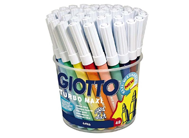 Kleurstiften - Dik - Giotto - Turbo - Maxi - In Pot - Assortiment Van 48