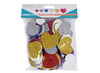 Stickers - foam - hartjes - glitter - set van 200