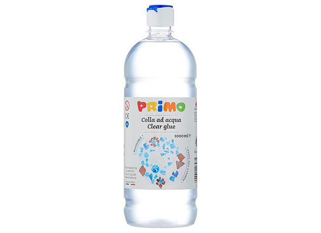 Lijm - knutsellijm - Primo - transparant - fles van 1 l