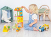 Poppenhuis - stad - Beleduc - hout - per set