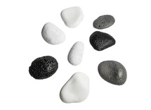 Evenwichtsparcours - rivierstenen - balanceren - set van 8 assorti