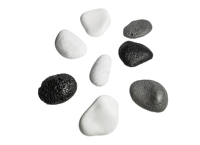 Evenwichtsparcours - rivierstenen - balanceren - set van 8 assorti