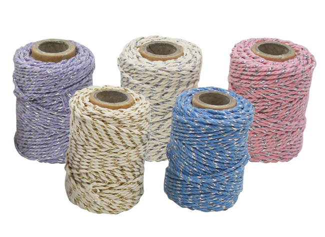Draad - macramé - vriendschapsbandjes - metallic kleuren - set van 5 assorti