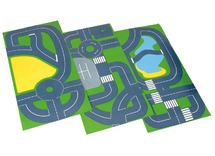 Speelmat - verkeer - wegentapijt - 100 x 50 cm - set van 3