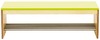 GARDEROBE - BANK - METALEN SCHOENREK - HOUT GROEN