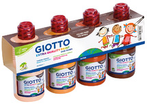Verf - huidskleurverf - Giotto - extra kwaliteit - 4 x 250 ml - assortiment van 4