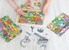 Lagenpuzzel - 4 in 1 puzzel - dino's - 44 stukjes - glow in the dark - hout - per stuk