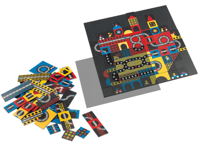 Bouwset - Djeco - Kinoptik De stad - fantasiespel - magnetisch - assortiment van 123