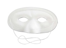 Maskers - karton - half - blanco - set van 12
