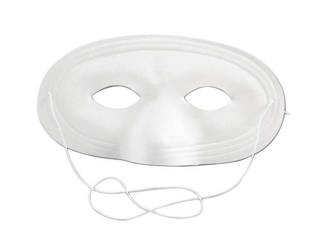 Masques En Plastique Demi-visages - Set/12