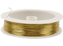 Draad - ijzerdraad - goud - 0,03 cm diameter - bobijn van 70 m - per stuk