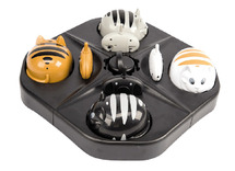 Robot - Slimme katten - met docking station - oplaadstation - set van 4 assorti