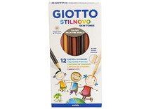 Potloden - kleurpotloden - Giotto Stilnovo - zeshoekig - koker - set van 48 assorti