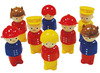 Speelgoedpoppen - spelfiguren in opbergemmer - set van 50 assorti